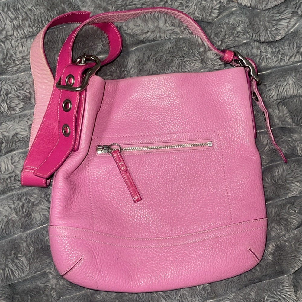 Pink Coach Kristin Leather Hobo